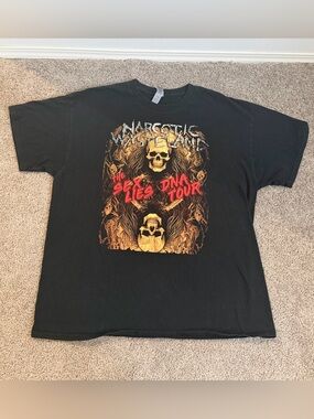Y2K narcotic wasteland band tee heavy metal rock skull vintage grunge